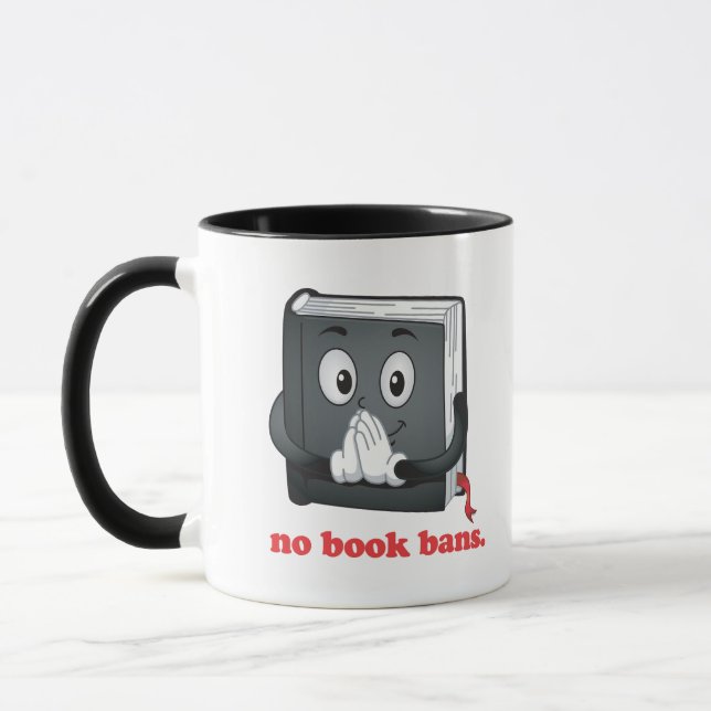 No Book Bans Please Mug (Left)