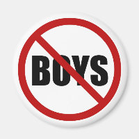 No Boys Allowed Icon Magnet