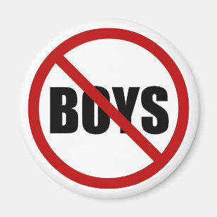 No Boys Allowed Icon Magnet