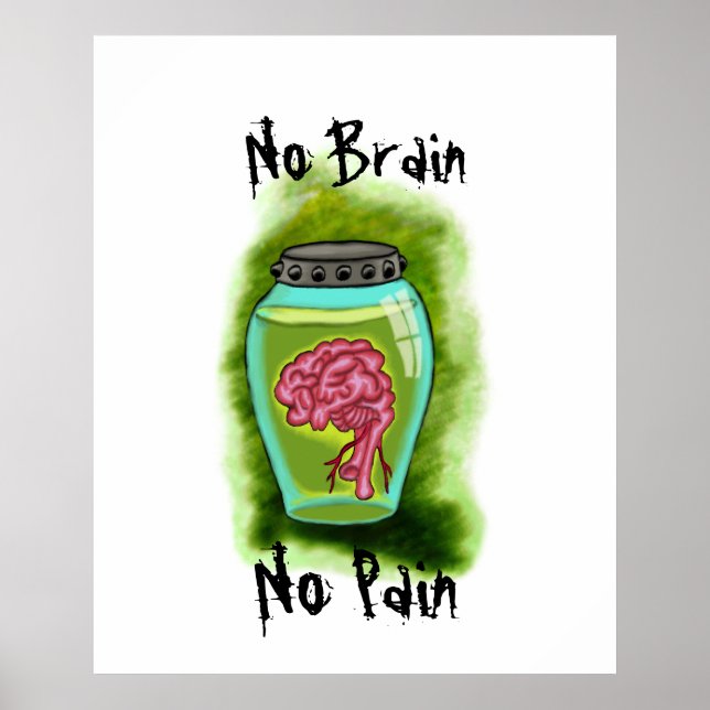 No Brain No Pain Poster (Front)