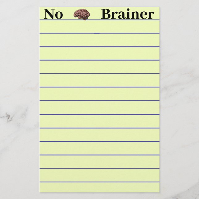 No Brainer Stationery (Front)