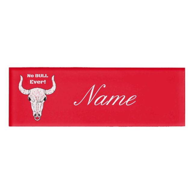 No Bull Ever Thunder_Cove Name Tag (Front)