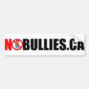 NO BULLIES BUMPER STICKER