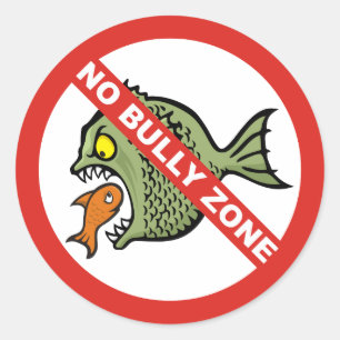 No Bully Zone Classic Round Sticker