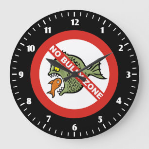 No Bully Zone Large Clock
