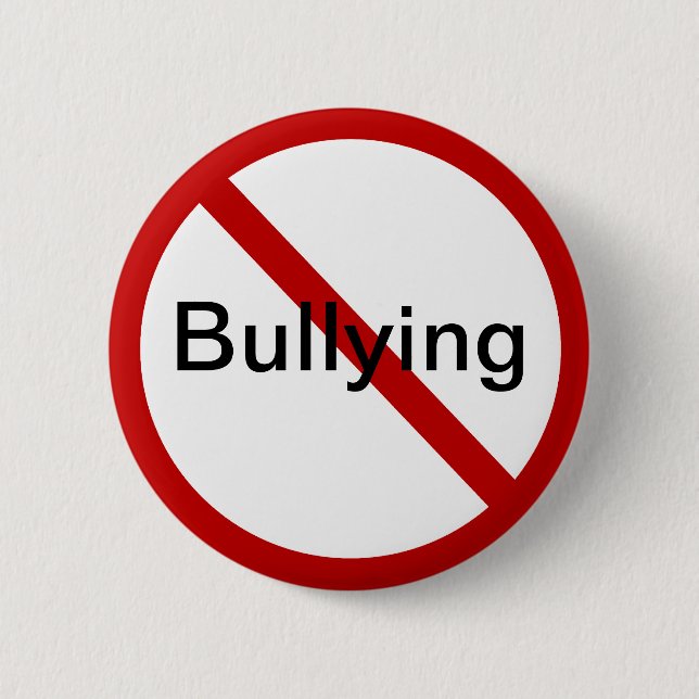 No Bullying 6 Cm Round Badge (Front)