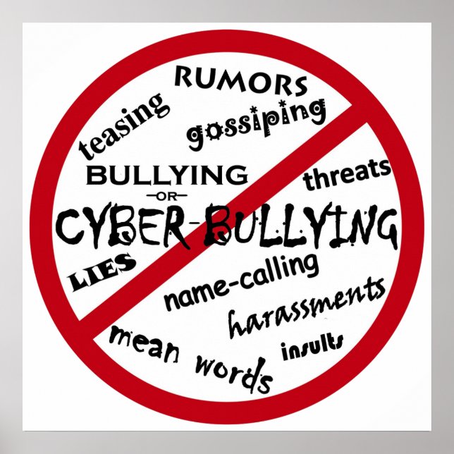 No Bullying Message Rather Choose Kindness Be Kind Poster (Front)