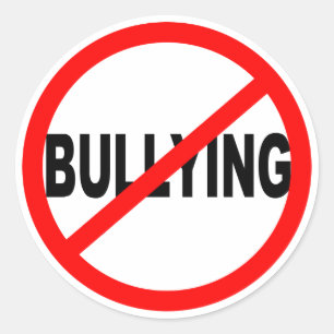 No Bullying Round Stickers