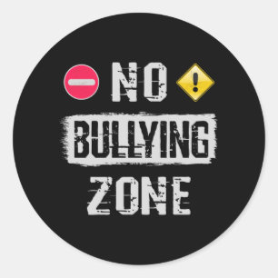 No Bullying Zone Classic Round Sticker