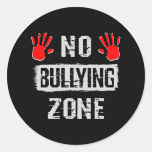 No Bullying Zone Classic Round Sticker