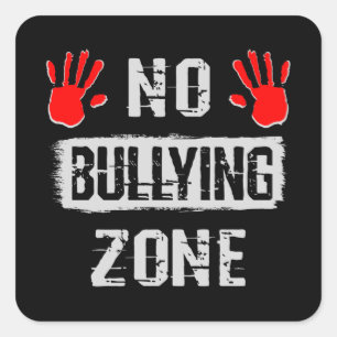 No Bullying Zone Square Sticker