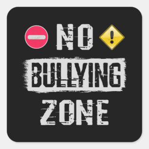 No Bullying Zone Square Sticker