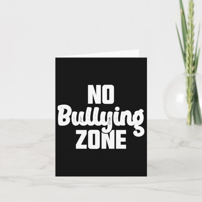 No Bullying Zone Stop Bullying Kindness Orange Card (Front)