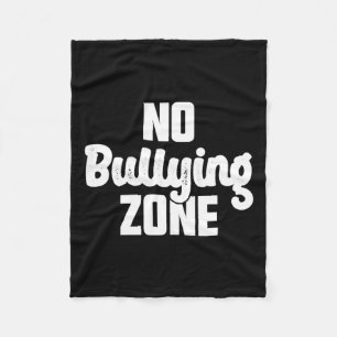No Bullying Zone Stop Bullying Kindness Orange Fleece Blanket