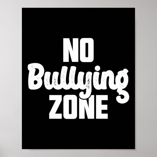 No Bullying Zone Stop Bullying Kindness Orange Poster (Front)