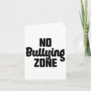 No Bullying Zone Stop Bullying Kindness Orange Uni Card