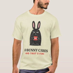 No Bunny Cares Deadpan Bunny Pun T-Shirt