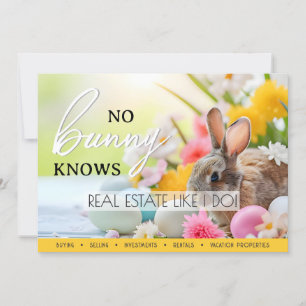 No Bunny Knows Real Estate Realtor Spring Postcard