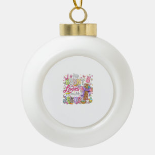 No Bunny Loves Me Like Jesus Easter Christian Kids Ceramic Ball Christmas Ornament