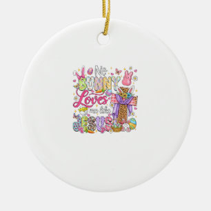 No Bunny Loves Me Like Jesus Easter Christian Kids Ceramic Tree Decoration