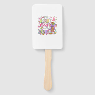 No Bunny Loves Me Like Jesus Easter Christian Kids Hand Fan