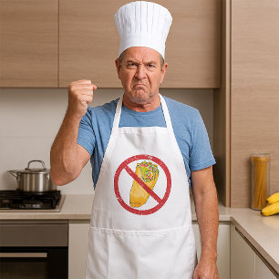 No Burritos Allowed Sign Humourous Food Ban  Standard Apron