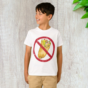 No Burritos Allowed Sign Humourous Food Ban  T-Shirt