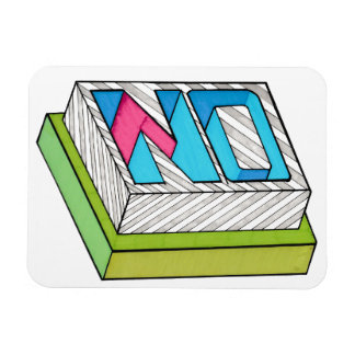NO Button Funny Pop Art magnet