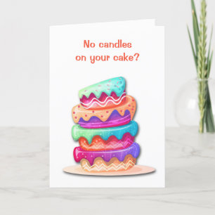 No Candles Funny Birthday Card
