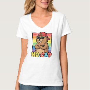 No Cap Capybara – Funny Capybara Meme Streetwear T-Shirt