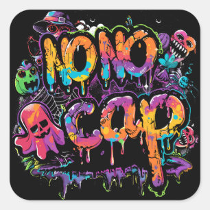 No cap ExDesigner Halloween Square Sticker