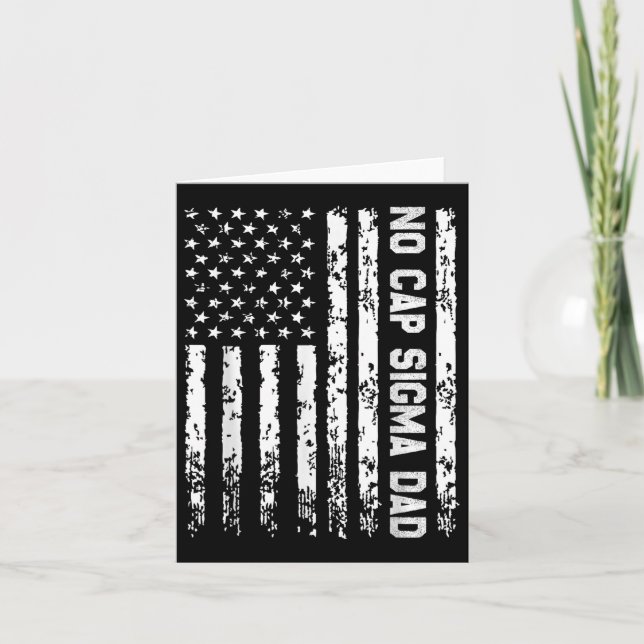 No Cap Sigma Dad Funny Fathers Day  Card (Front)