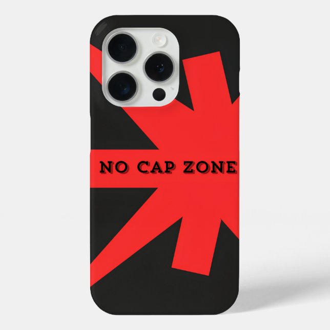 No Cap Zone Bold Red Art Print Case-Mate iPhone Case (Back)