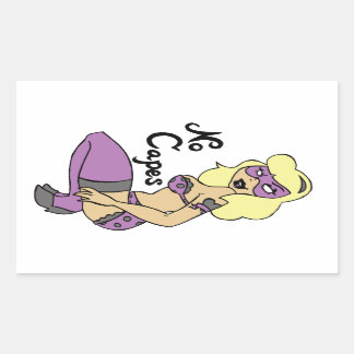 No Capes Superheroine Pin-Up Sticker