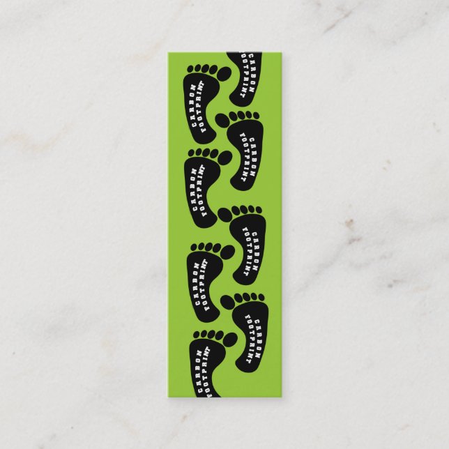 No Carbon FootPrint Mini Business Card (Front)