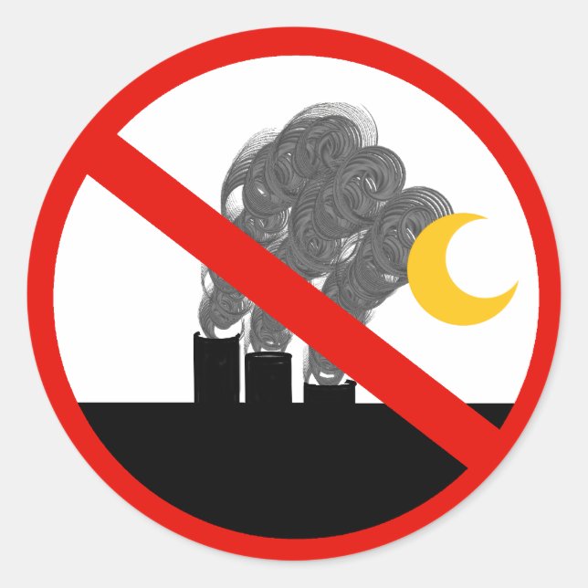 No Carbon Smoke Stacks Classic Round Sticker (Front)