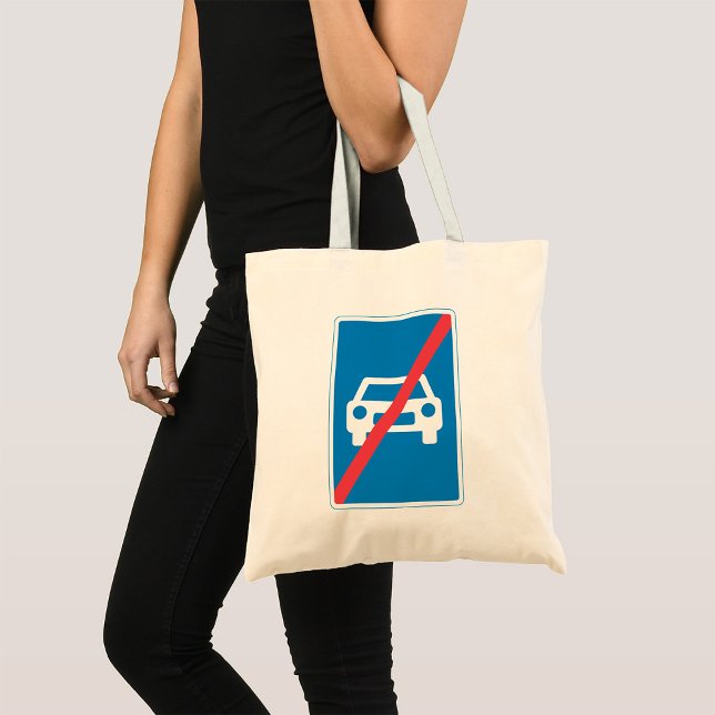 No Cars Sign Tote Bag (Creator Uploaded)
