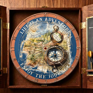 (No Case) Life Is An Adventure Personalise Vintage Dartboard