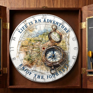 (No Case) Life Is An Adventure Personalize Vintage Dartboard