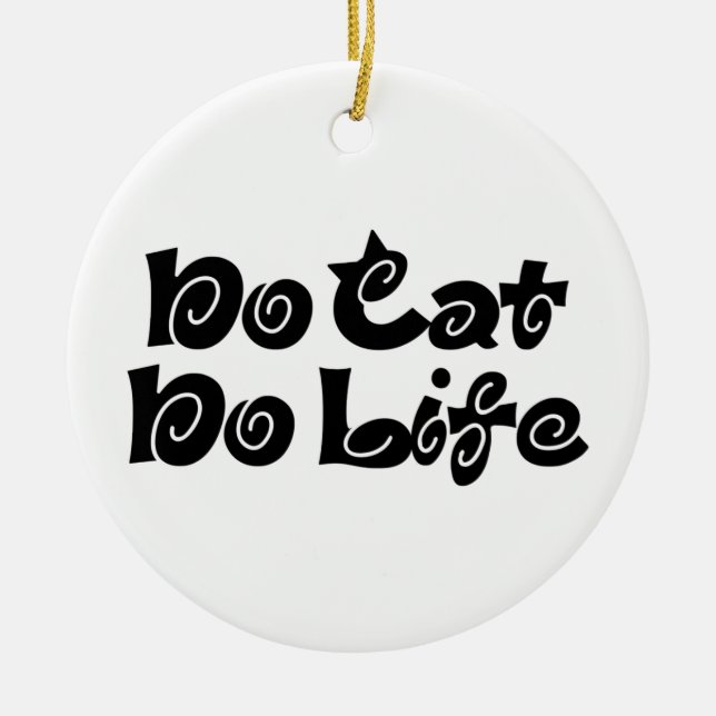 No Cat No Life Ceramic Tree Decoration (Front)