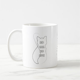No Cat No Life Funny Cat Lover Coffee Mug