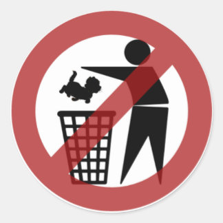 No Cats in the Bin Stickers