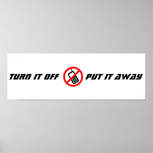 No cell phone poster