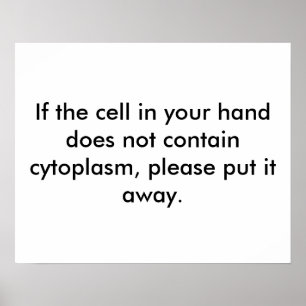 No Cell Phone Use Sign for Biology Class