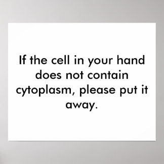 No Cell Phone Use Sign for Biology Class