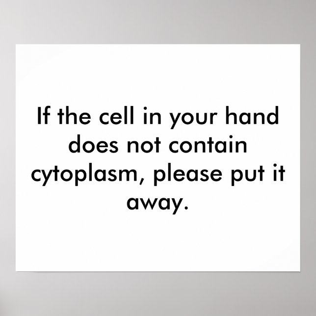 No Cell Phone Use Sign for Biology Class (Front)