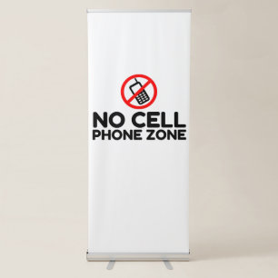 No Cell Phone Zone Retractable Banner