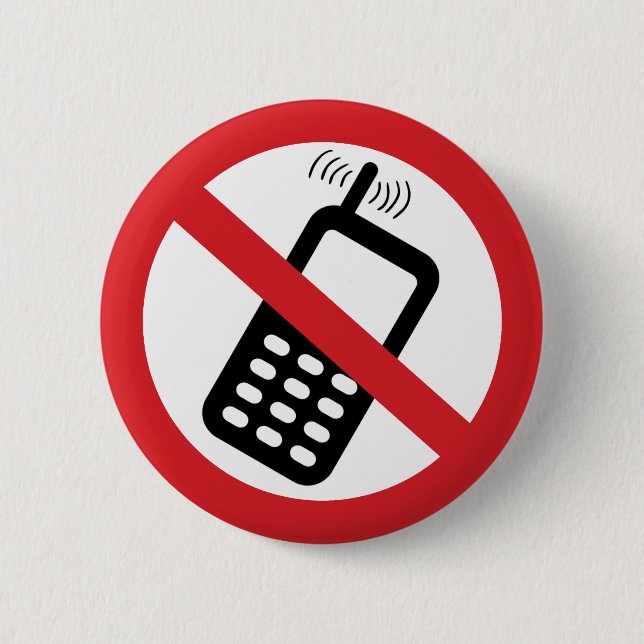 No Cell Phones 6 Cm Round Badge (Front)