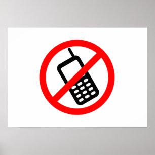 No Cell Phones Poster