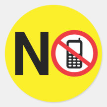 No Cell Phones Sticker